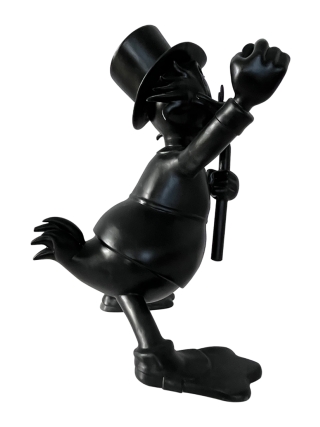 Fyberglass Sculptuur - Eend Stripfiguur - Zwart