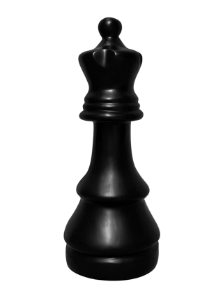 Fyberglass Sculptuur - Schaakspel - Zwart, Wit