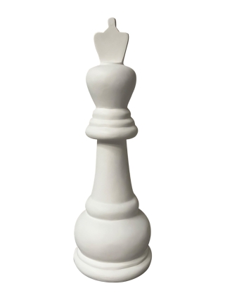 Fyberglass Sculptuur - Schaakspel - Zwart, Wit