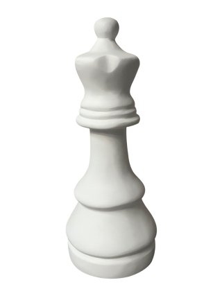 Fyberglass Sculptuur - Schaakspel - Zwart, Wit