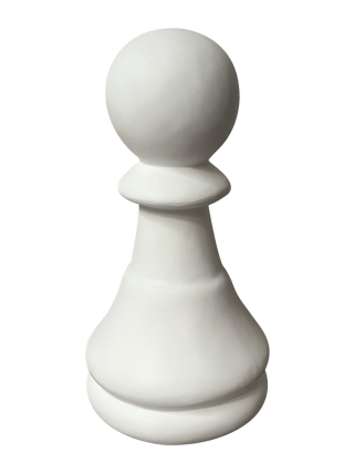 Fyberglass Sculptuur - Schaakspel - Zwart, Wit