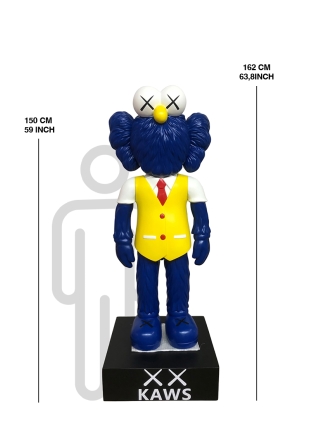 Fyberglass Sculptuur - KAWS Fashion Puppet - Multicolor