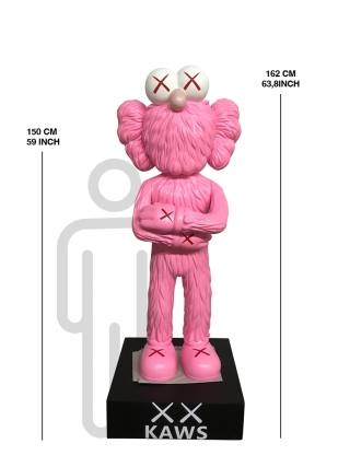 Fyberglass Sculptuur - KAWS Fashion Puppet - Roze