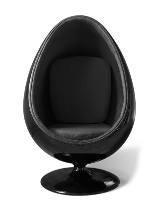 York - Egg Loungestoel - Zwart, Zwart