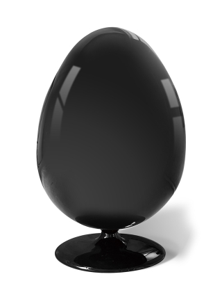 York - Egg Loungestoel - Zwart, Zwart