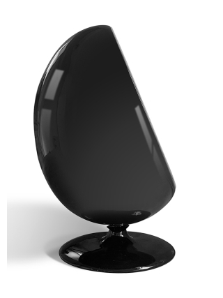 York - Egg Loungestoel - Zwart, Zwart