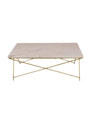 Scott Salontafel - Goud, Wit Marmerlook