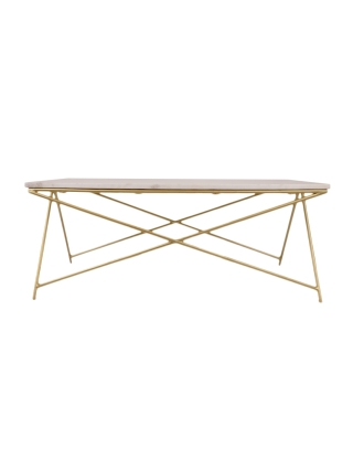 Scott Salontafel - Goud, Wit Marmerlook
