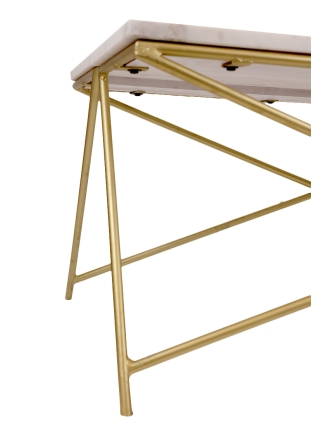 Scott Salontafel - Goud, Wit Marmerlook