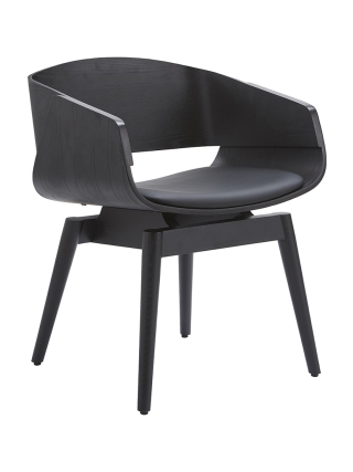 Memphis - Houten Eetkamerstoel - Zwart
