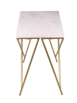 Briggs Bijzettafel - Goud, Wit Marmerlook