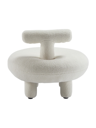 Orlando Teddystof Loungestoel - Wit
