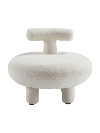 Orlando Teddystof Loungestoel - Wit