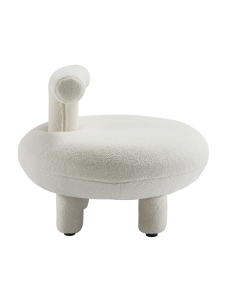 Orlando Teddystof Loungestoel - Wit