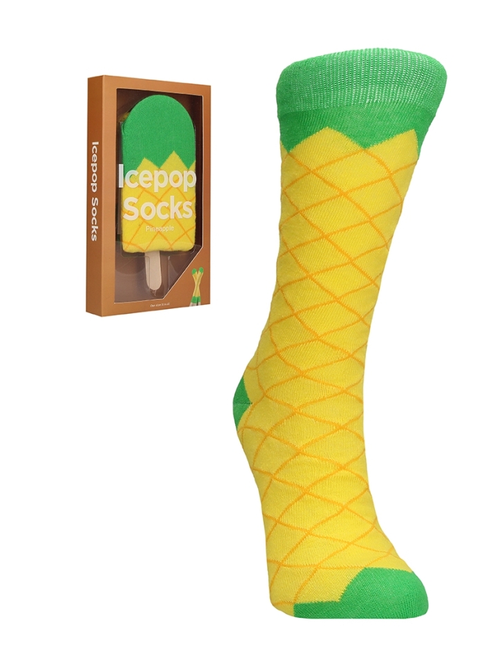Funny Sokken - Ananas Ijs - Geel