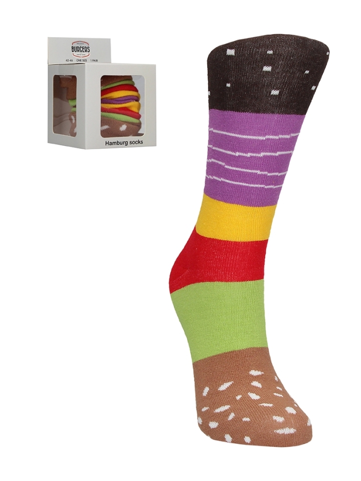 Funny Sokken - Hamburger - Multicolor