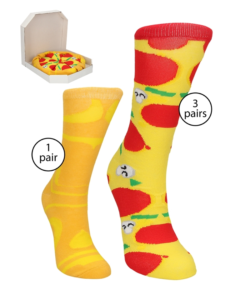 Funny Sokken - Pizza - Multicolor