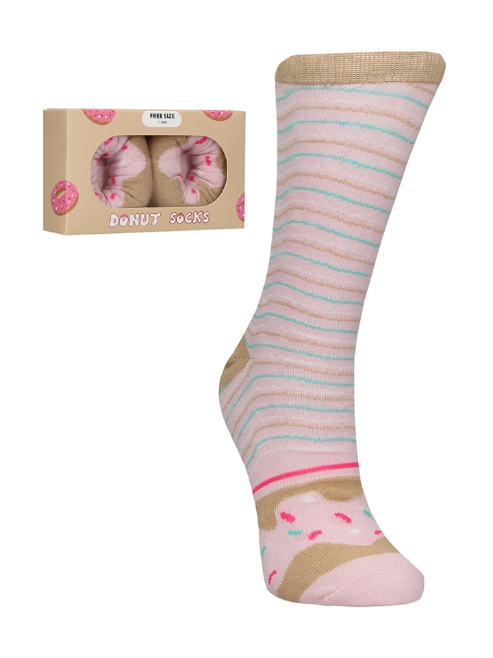 Funny Sokken - Donut - Roze