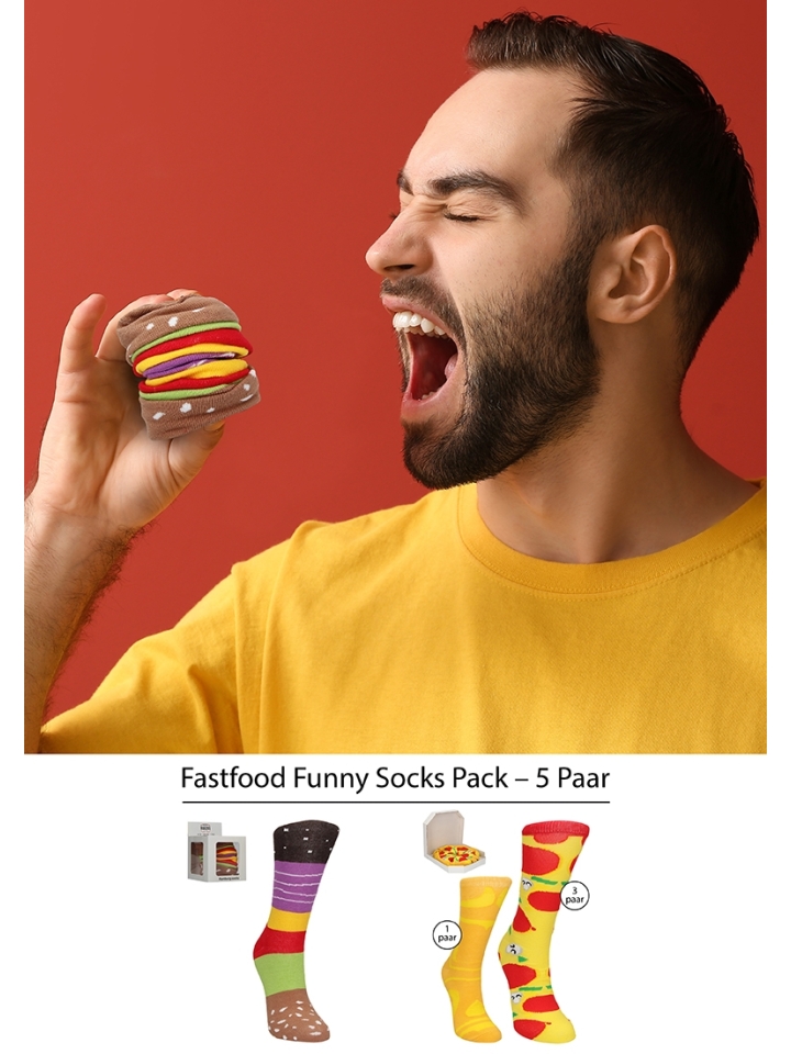 Funny Sokken - FastFood - Multicolor