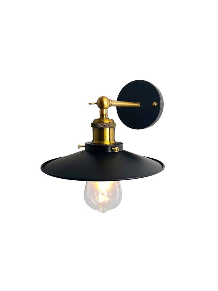 Capella Wandlamp - Zwart, Goud