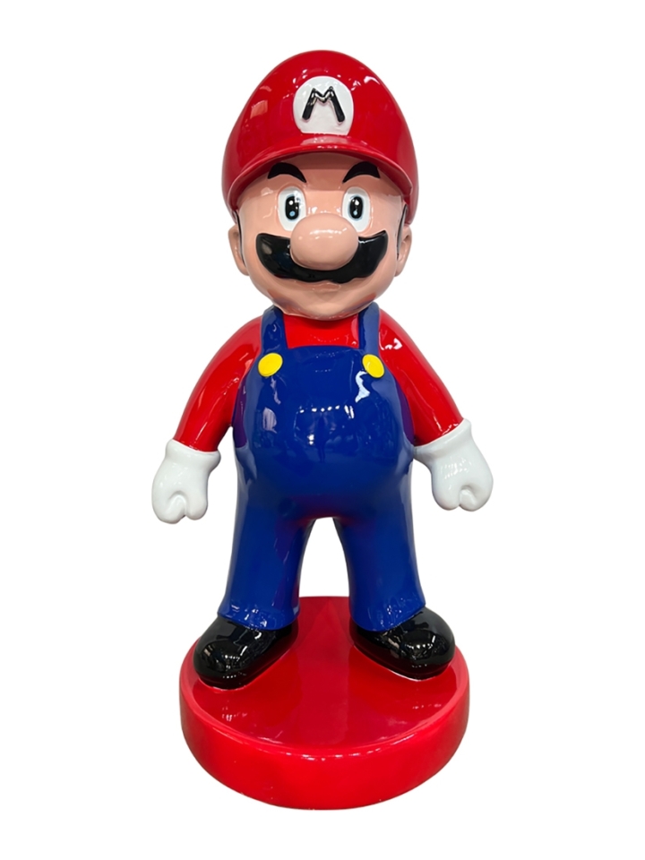 Fyberglass Sculptuur - Computerspel Icoon - Rood, Blauw