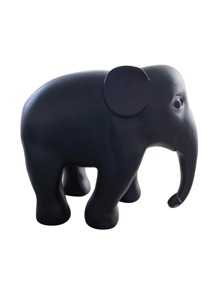 Fyberglass Sculptuur - Olifant - Zwart