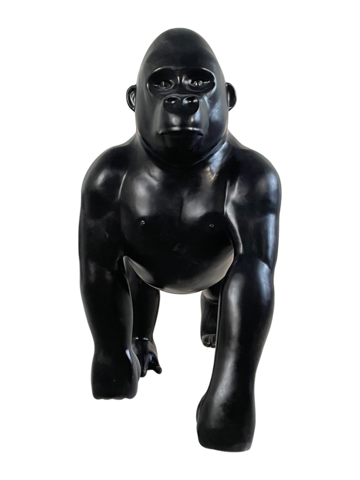 Fyberglass Sculptuur - Gorilla - Zwart