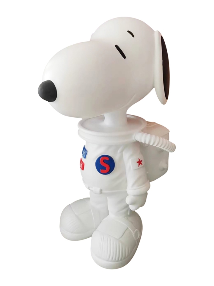 Fyberglass Sculptuur - Ruimte Hond Stripfiguur - Wit