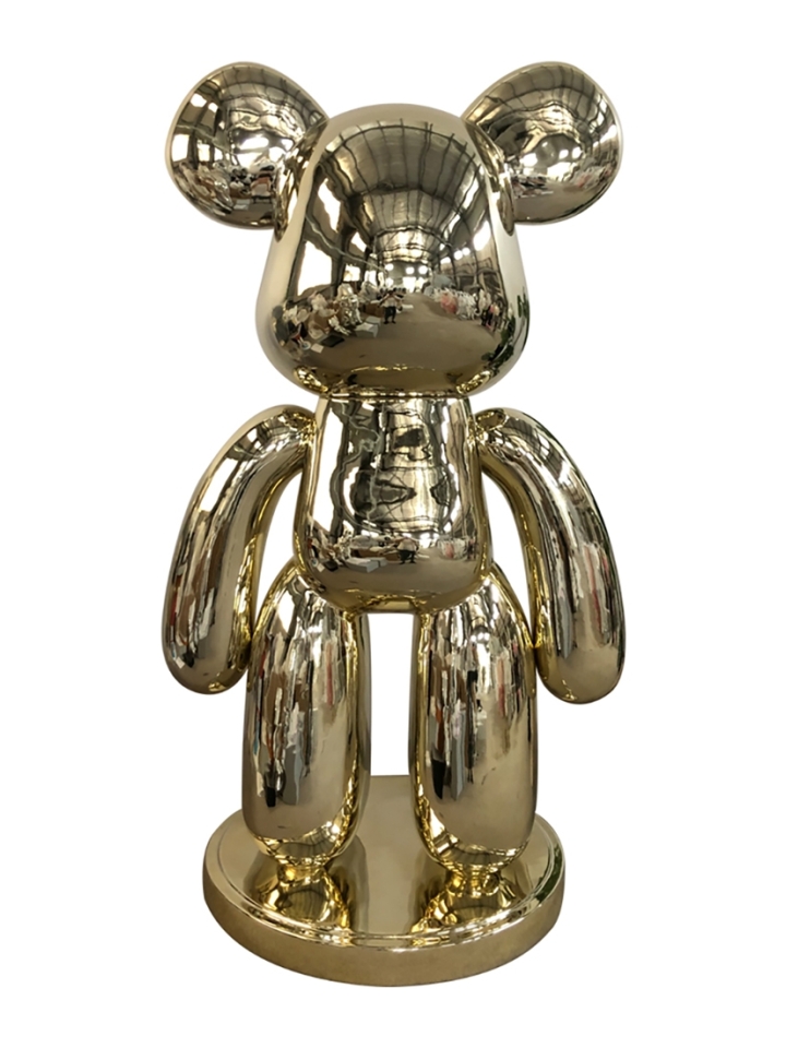 Fyberglass Sculptuur - Brick Beer Figuur - Goud