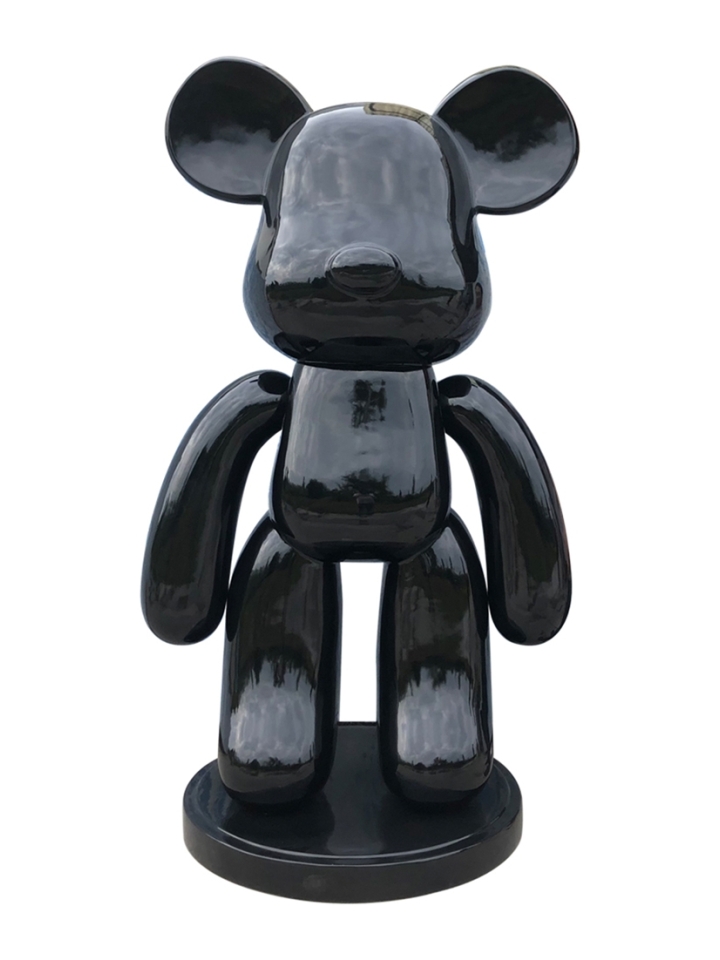Fyberglass Sculptuur - Fashion Brick Beer Figuur - Zwart