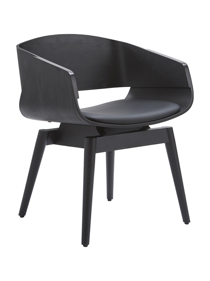 Memphis - Houten Eetkamerstoel - Zwart