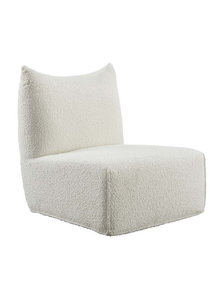 Riverside Teddystof Loungestoel - Wit