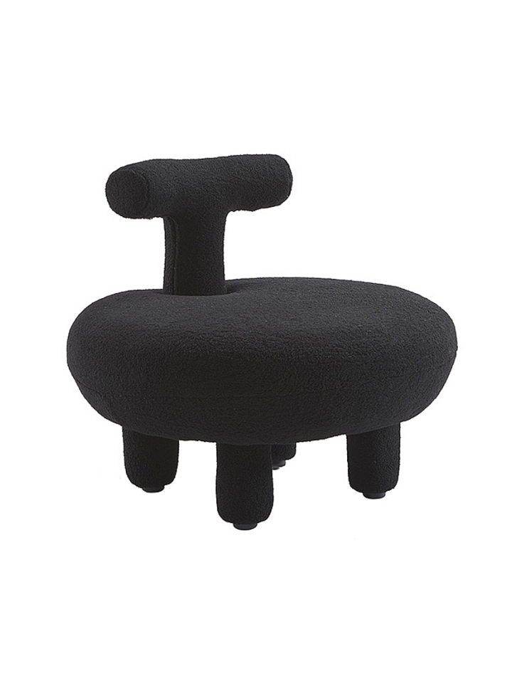 Orlando Teddystof Loungestoel - Zwart