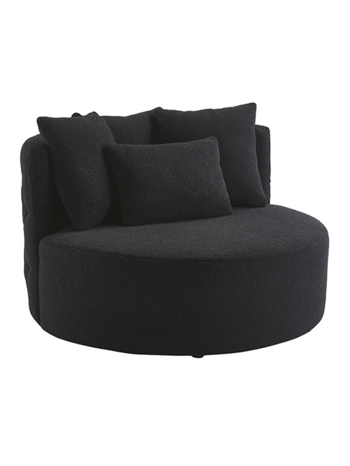 Miami Teddystof Loveseat - Zwart