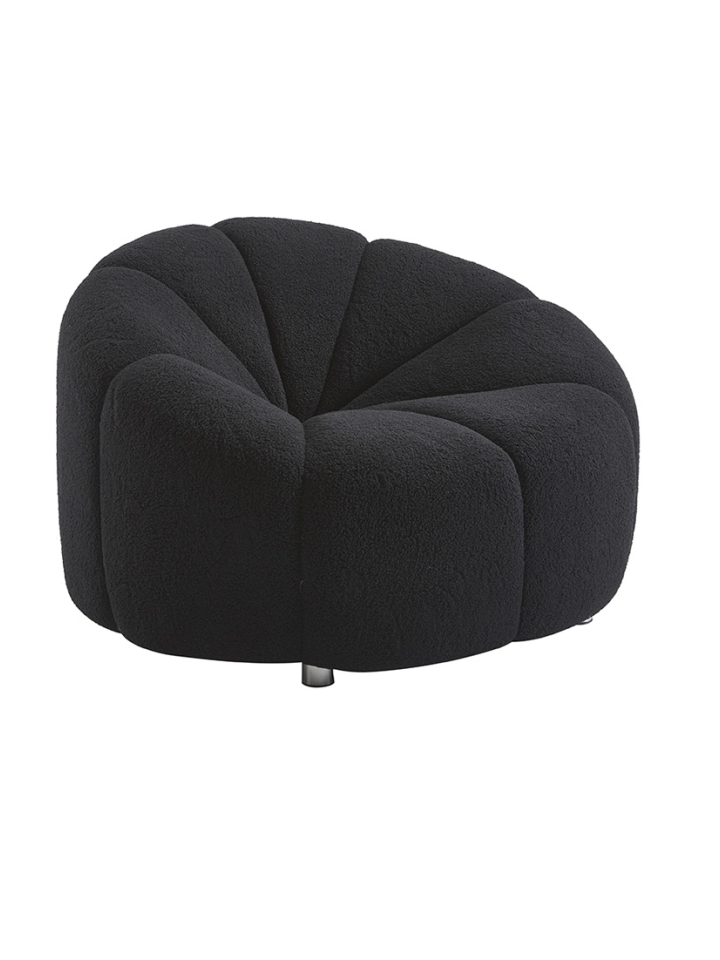 Mirabel Teddystof Loungestoel - Zwart