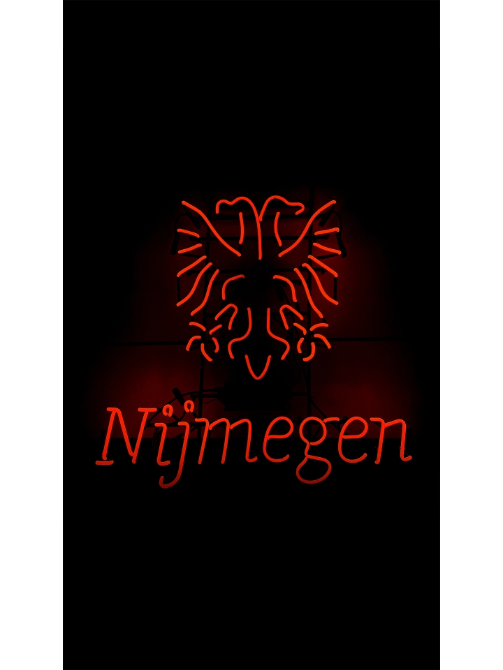 Nijmegen Logo - Glas Neon Sign - Rood