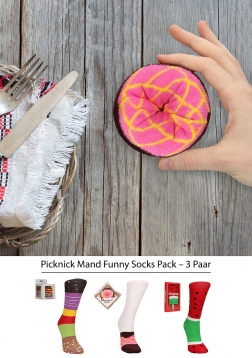 OHNO Cadeau Artikelen Funny Picknick Mand Sokken - Multicolor