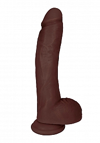 10 Inch Dong with Balls - Brown