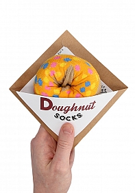 OHNO Cadeau Artikelen Funny Gele Donut Sokken - Geel