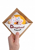 OHNO Cadeau Artikelen Funny Witte Donut Sokken - Wit