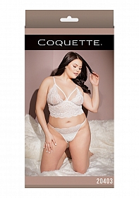 Bralette and Crotchless Tights - Plus Size