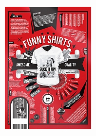 OHNO Cadeau Artikelen Funny Shirt SUCK IT UP - Maat S