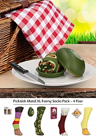 OHNO Cadeau Artikelen Funny XL-Picknick Mand Sokken - Multicolor