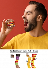 OHNO Cadeau Artikelen Funny FastFood Sokken - Multicolor