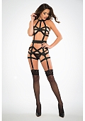 Leia - Wonderfully Playful Corselette with Garter - S