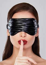 Adore Butter Soft Ruched Faux Leather Mask - Black - OS
