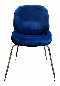 OHNO Furniture Milaan Eetkamerstoel - Blauw, Goud