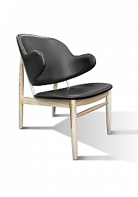 OHNO Furniture Wolfgang Lounge Stoel - Set van 2 - Bruin, Wit