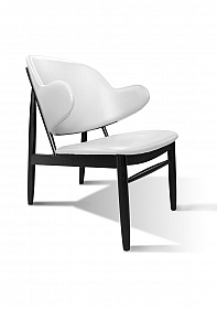 OHNO Furniture Wolfgang Lounge Stoel - Set van 2 - Zwart, Wit