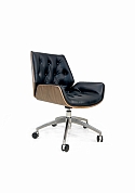 OHNO -Sofia Desk Chair-Black / Walnut Wood